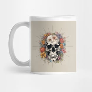 Skull with flowers Mug